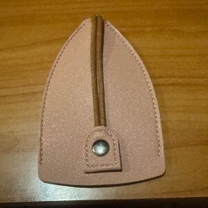 Pink Leather Car Key Case With Pull Out Vivid Color Sleeve